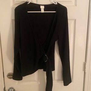 crossbody long sleeve top